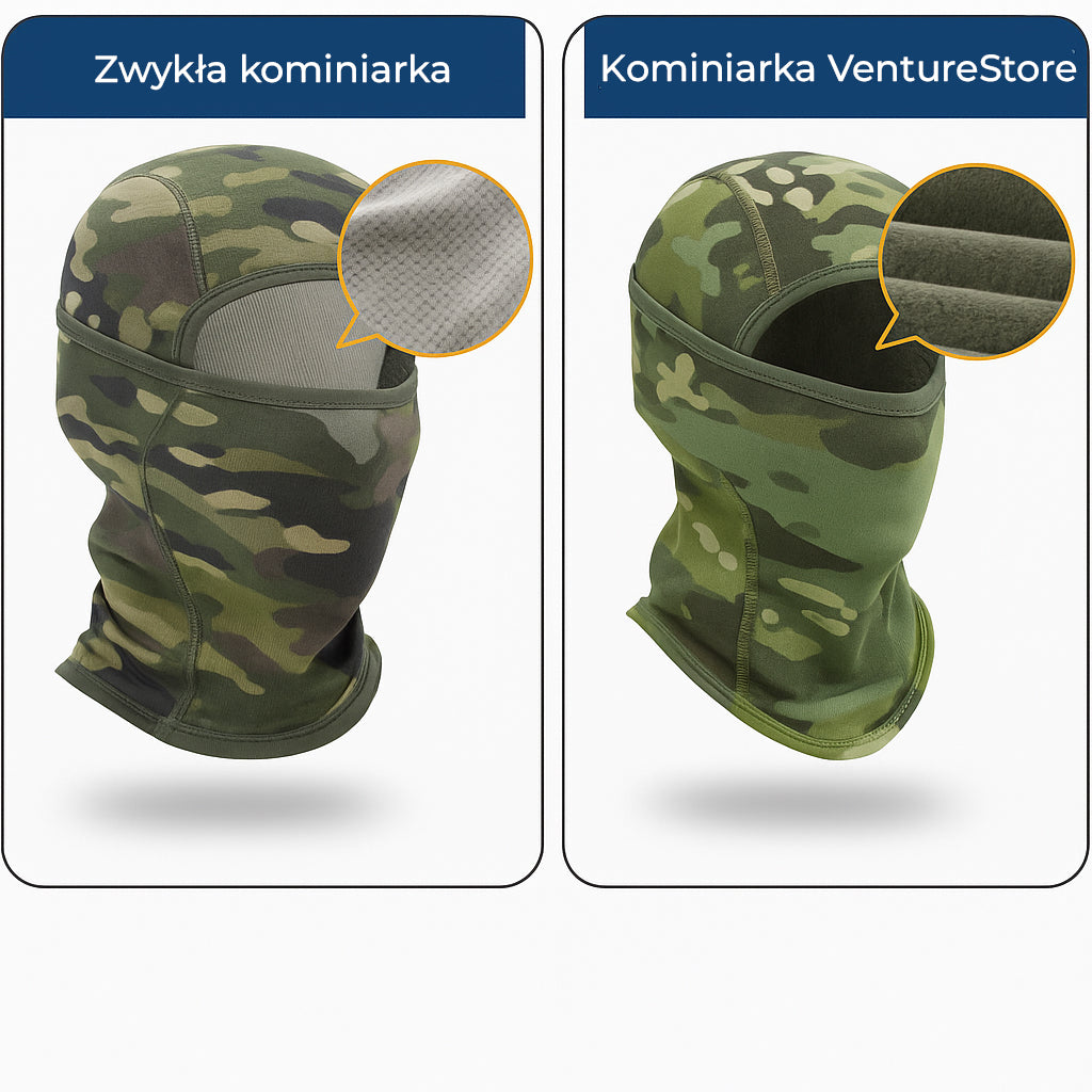 Kominiarka termoaktywna z polaru fleece – idealna na zimę, sport i survival