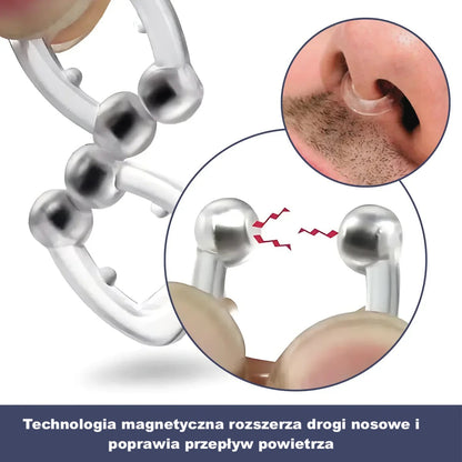 Silikonowy klips do nosa – akcesorium do komfortowego snu, z magnesami