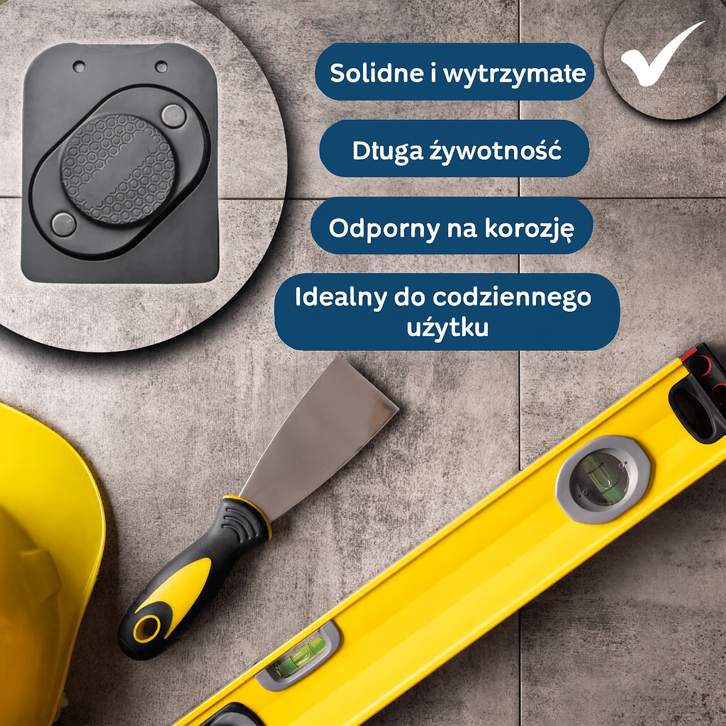 Wytrzymały uchwyt montażowy do powierzchni płaskich – odporny na korozję, idealny do codziennego użytku