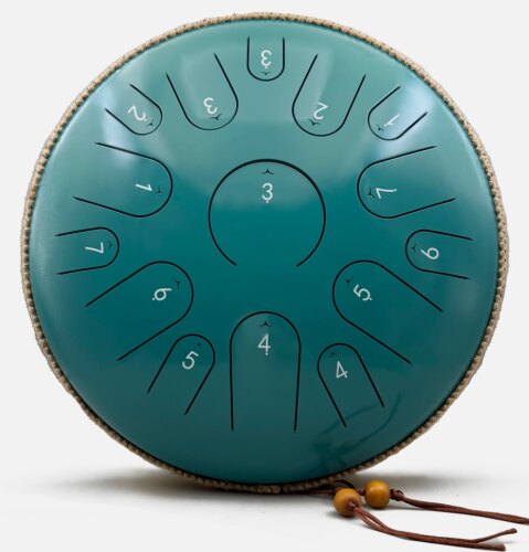 Bęben stalowy 15 tonów (handpan) – z pałeczkami i torbą, instrument perkusyjny