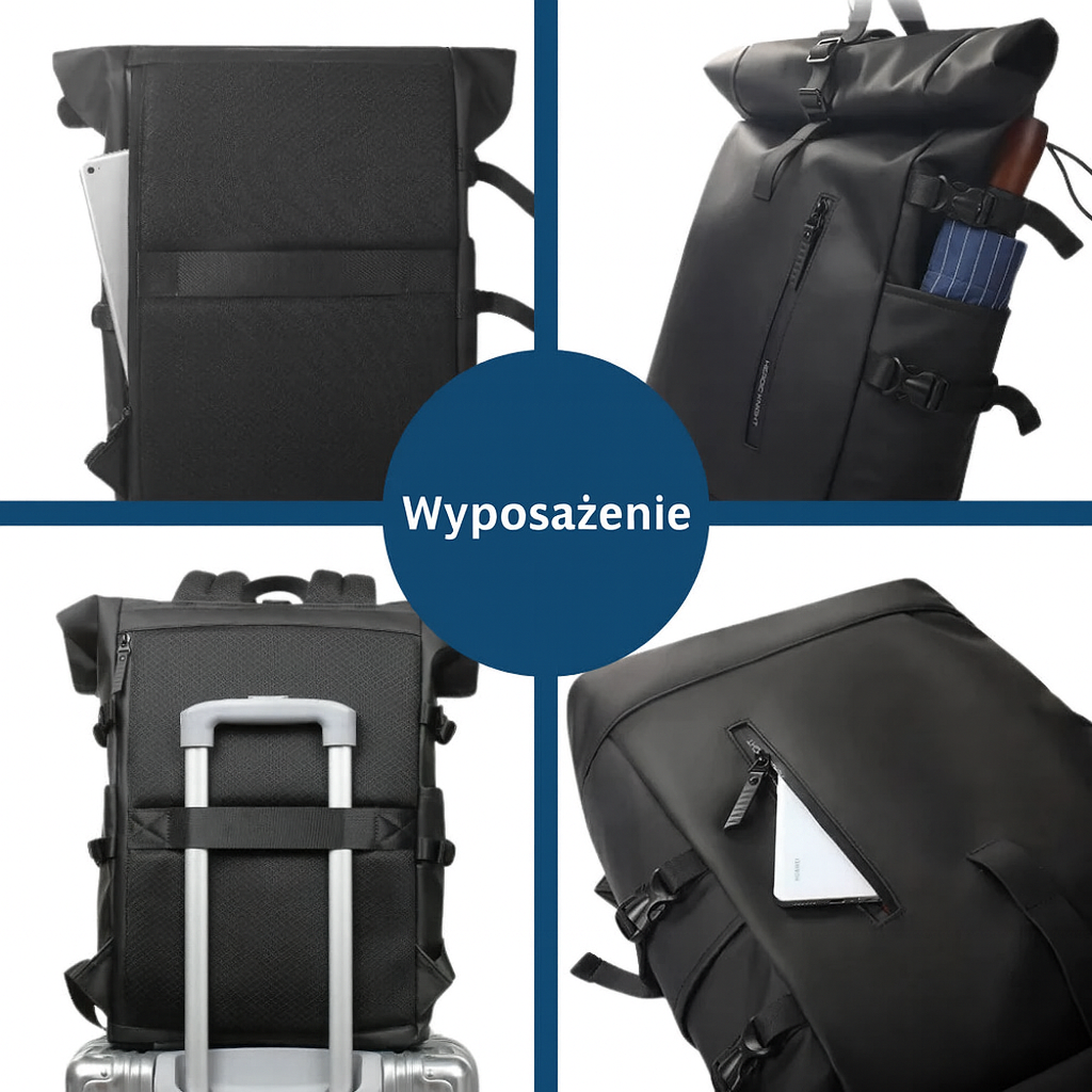 Wodoodporny plecak miejski z portem USB – idealny na laptopa, do pracy i podróży