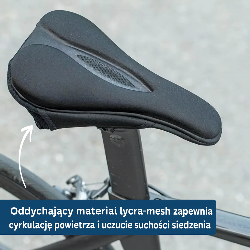 Nakładka na siodełko rowerowe z żelem silikonowym – komfortowa osłona na długie trasy