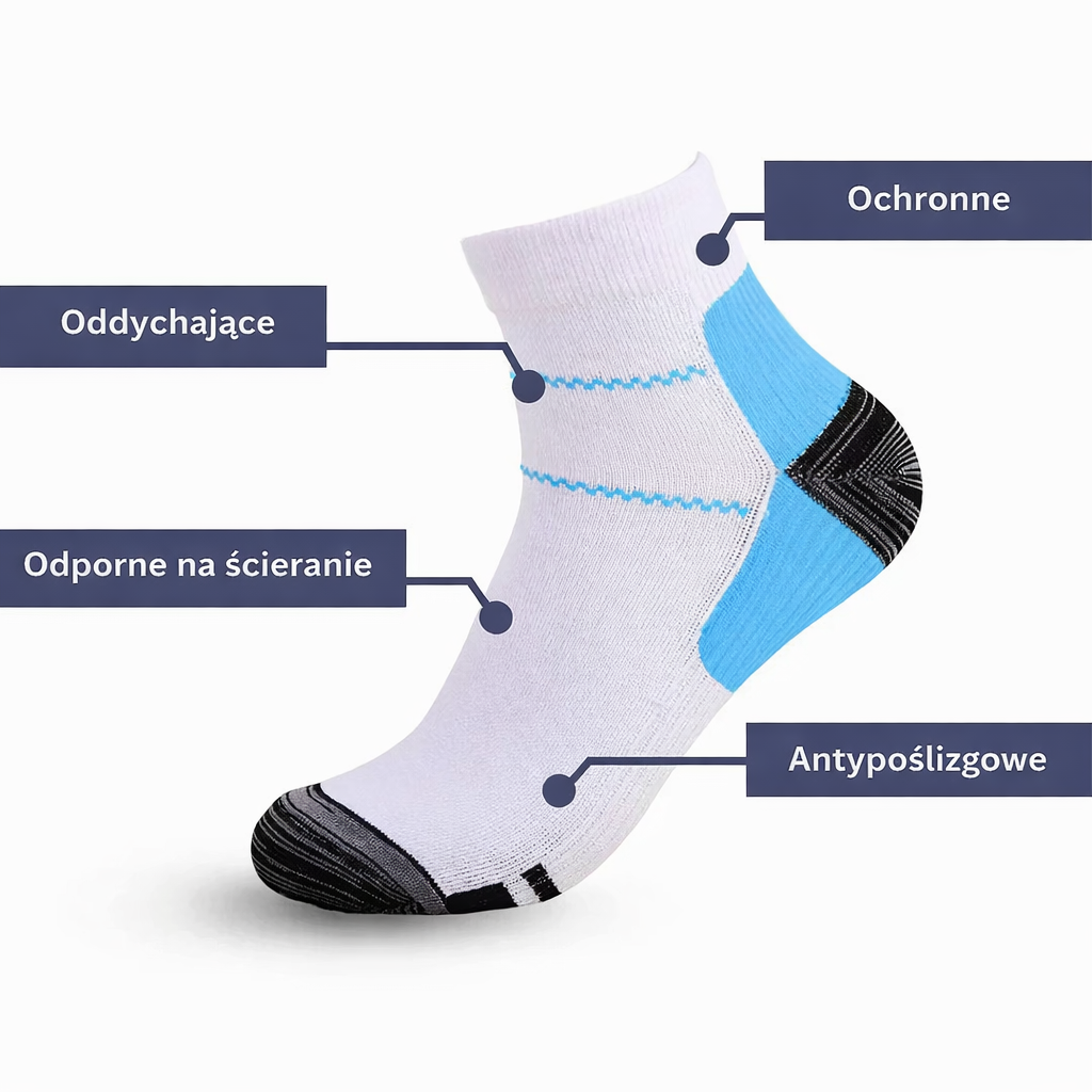 Skarpety sportowe unisex do biegania – oddychające, kompresyjne