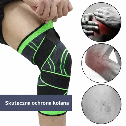 Opaska sportowa na kolano z regulacją – elastyczna, z uciskiem