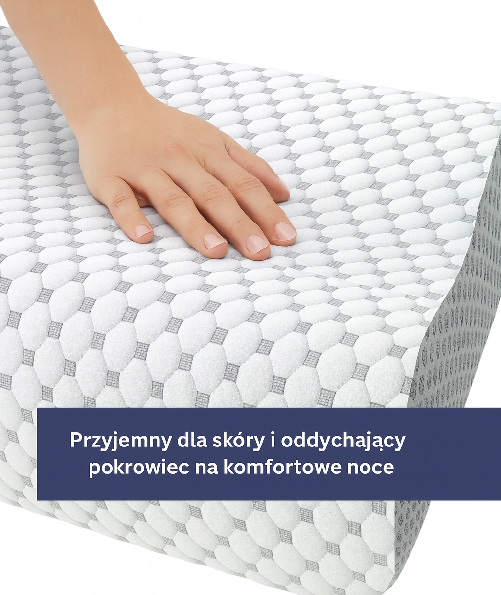 Ergonomiczna poduszka profilowana z pianki memory – komfortowy sen