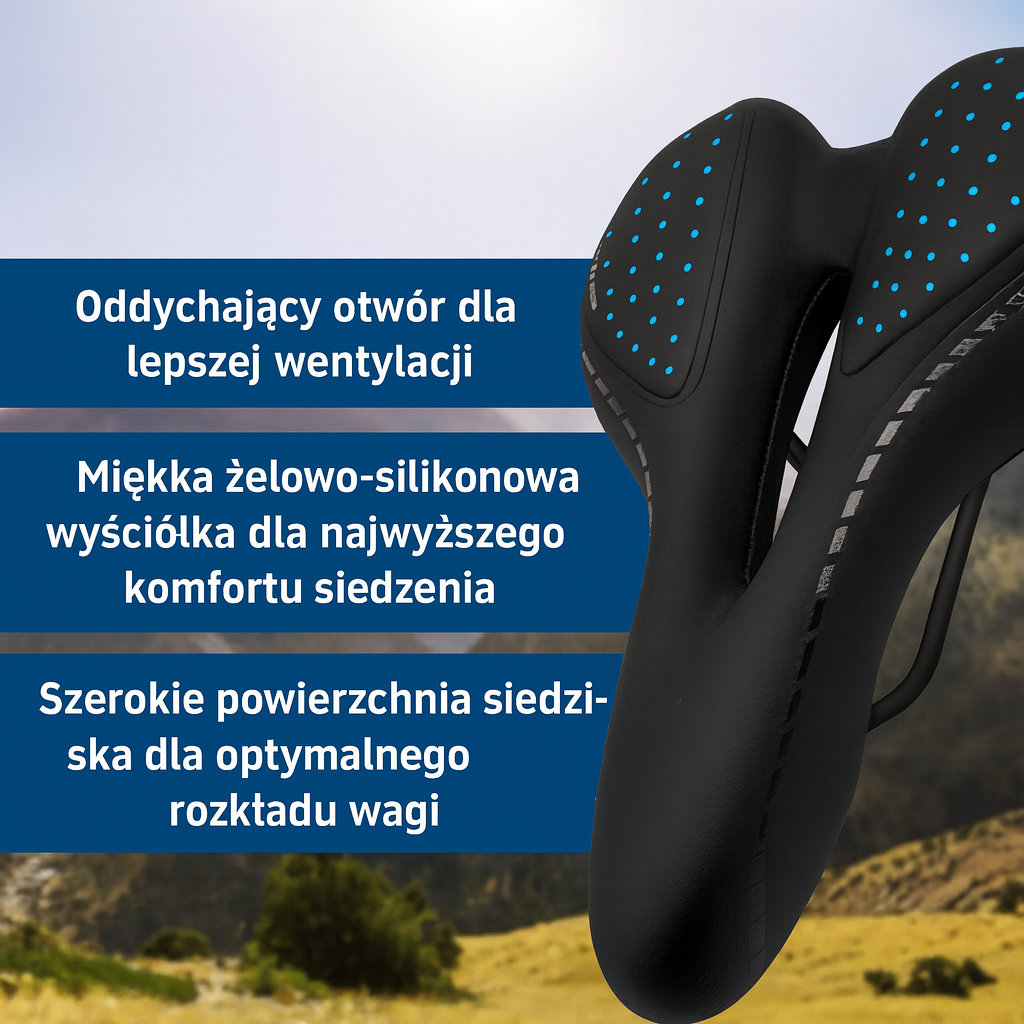 Ergonomiczne siodełko rowerowe z otworem wentylacyjnym – wygodne siodło sportowe do roweru MTB i szosowego
