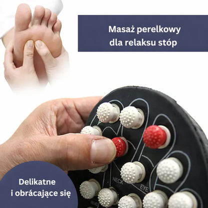 Klapki masujące z wypustkami – obrotowe kulki, do użytku domowego