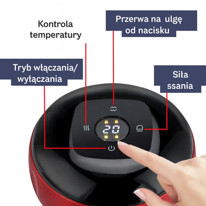 Elektryczny masażer próżniowy 4w1 – podciśnienie, podgrzewanie, masaż