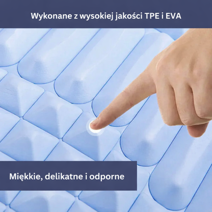 Piankowy klin do ćwiczeń i rozciągania – z wypustkami, do jogi i pilatesu