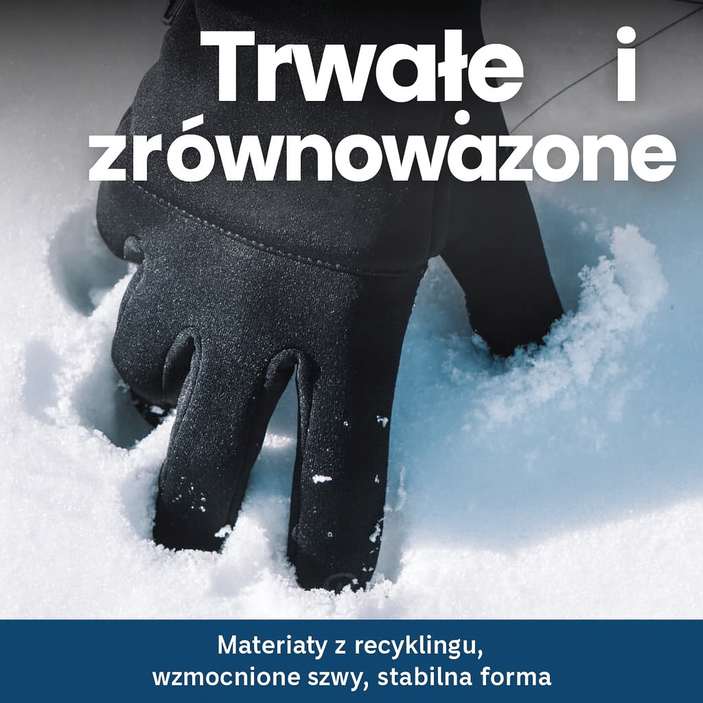Rękawice zimowe ocieplane – elastyczne, antypoślizgowe, idealne na chłodne dni
