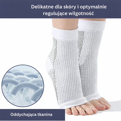 Skarpetki sportowe kompresyjne na stopę i kostkę – oddychające