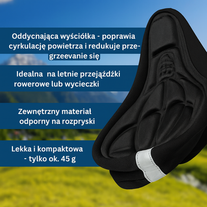 Miękka nakładka na siodełko rowerowe z żelową wyściółką – uniwersalny pokrowiec antywstrząsowy