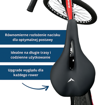Siodełko rowerowe VENTURE – wodoodporne, ergonomiczne, z otworem wentylacyjnym i stalową ramą
