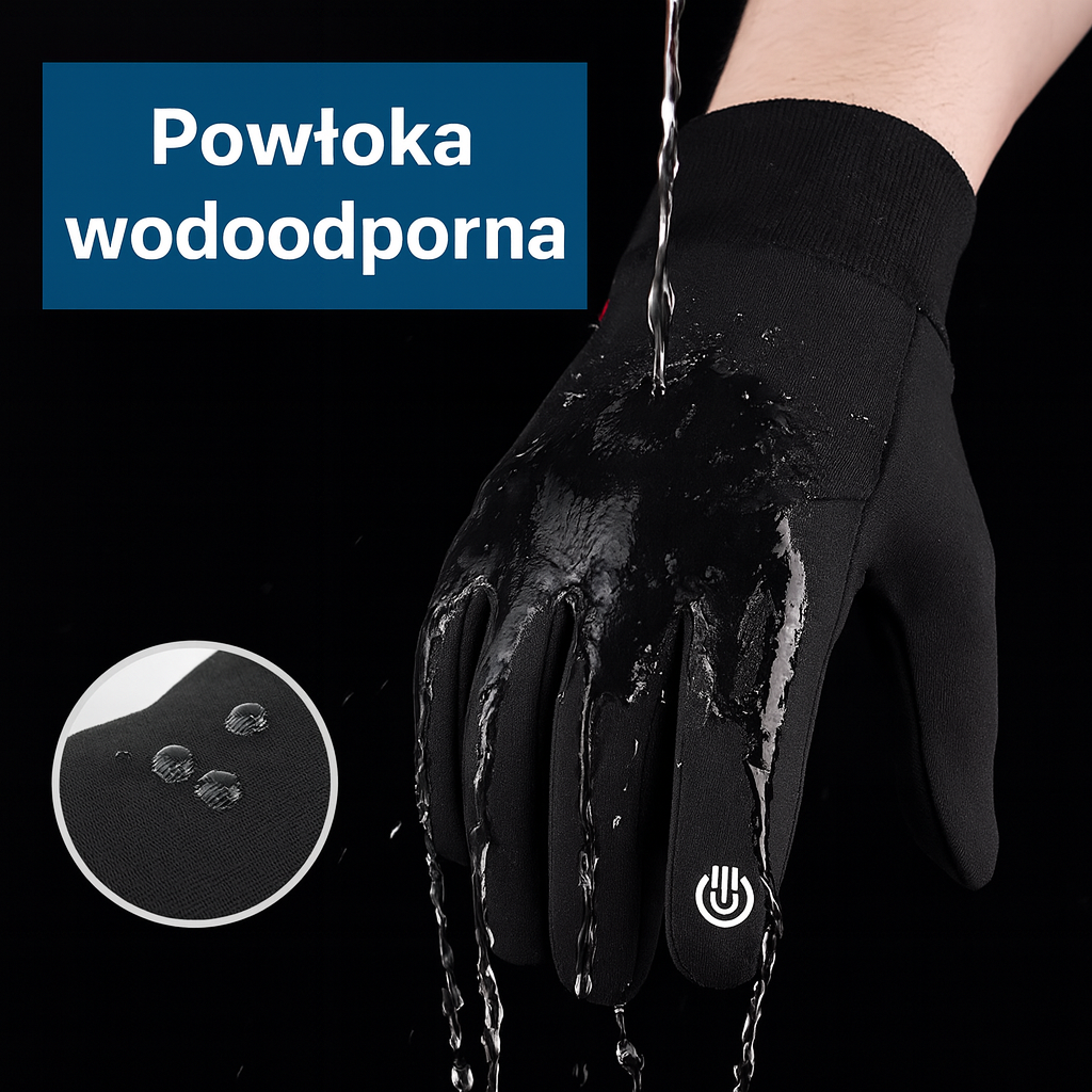 Rękawice zimowe ThermoSlim – dotykowe, wodoodporne, ocieplane