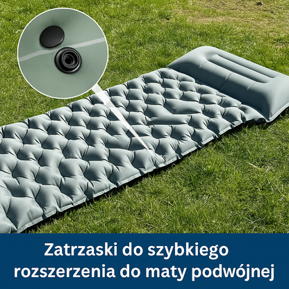 Materac turystyczny dmuchany z pompką nożną – ultralekki, kompaktowy, ergonomiczny