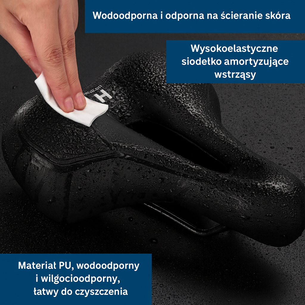 Siodełko rowerowe z pianką i silikonem – wodoodporne, ergonomiczne