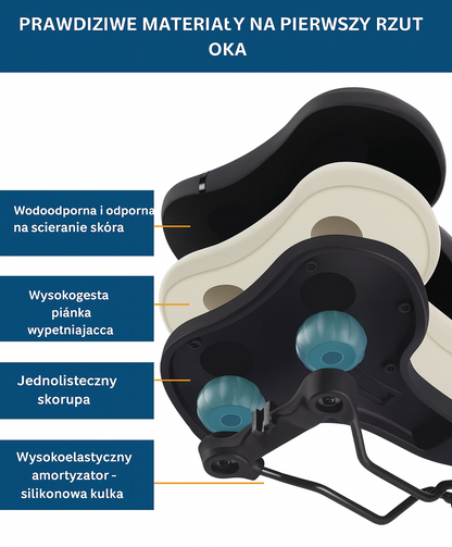 Siodełko rowerowe z pianką i silikonem – wodoodporne, ergonomiczne