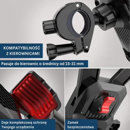 Uchwyt rowerowy na telefon JOYROOM – stabilny, regulowany, do kierownicy