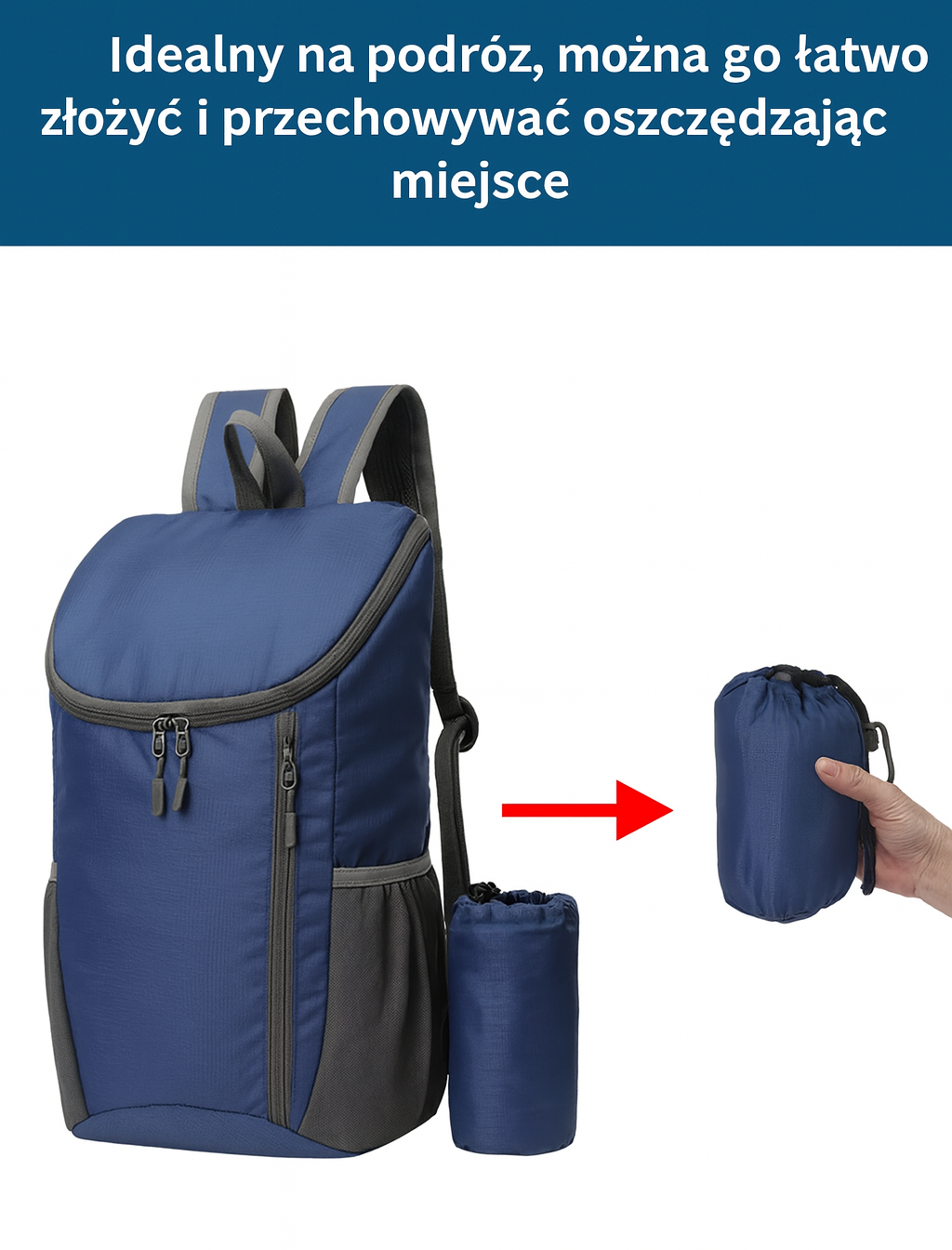 Plecak turystyczny składany – wodoodporny, lekki i kompaktowy, idealny w podróży