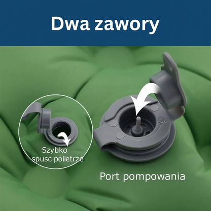 Dmuchany materac turystyczny dwuosobowy – komfortowy, lekki i kompaktowy materac kempingowy z poduszką