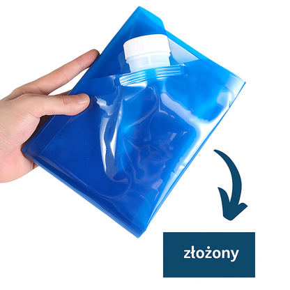 Składany kanister na wodę 5L / 10L – przenośny, z kranikiem, idealny na kemping i survival