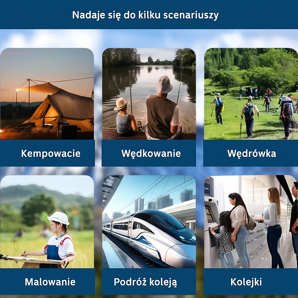 Składany stołek turystyczny 2w1 – siedzisko z funkcją torby, lekki i przenośny