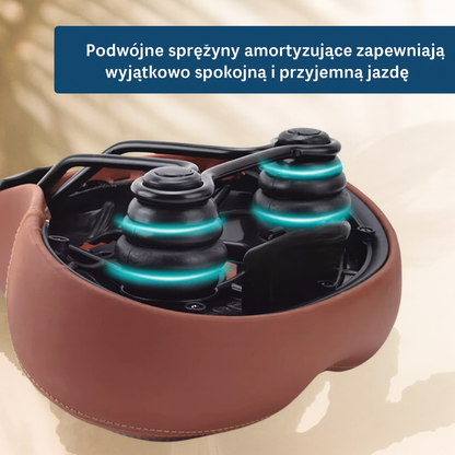 Szerokie siodełko rowerowe z amortyzacją – komfortowe siodło do roweru miejskiego i trekkingowego