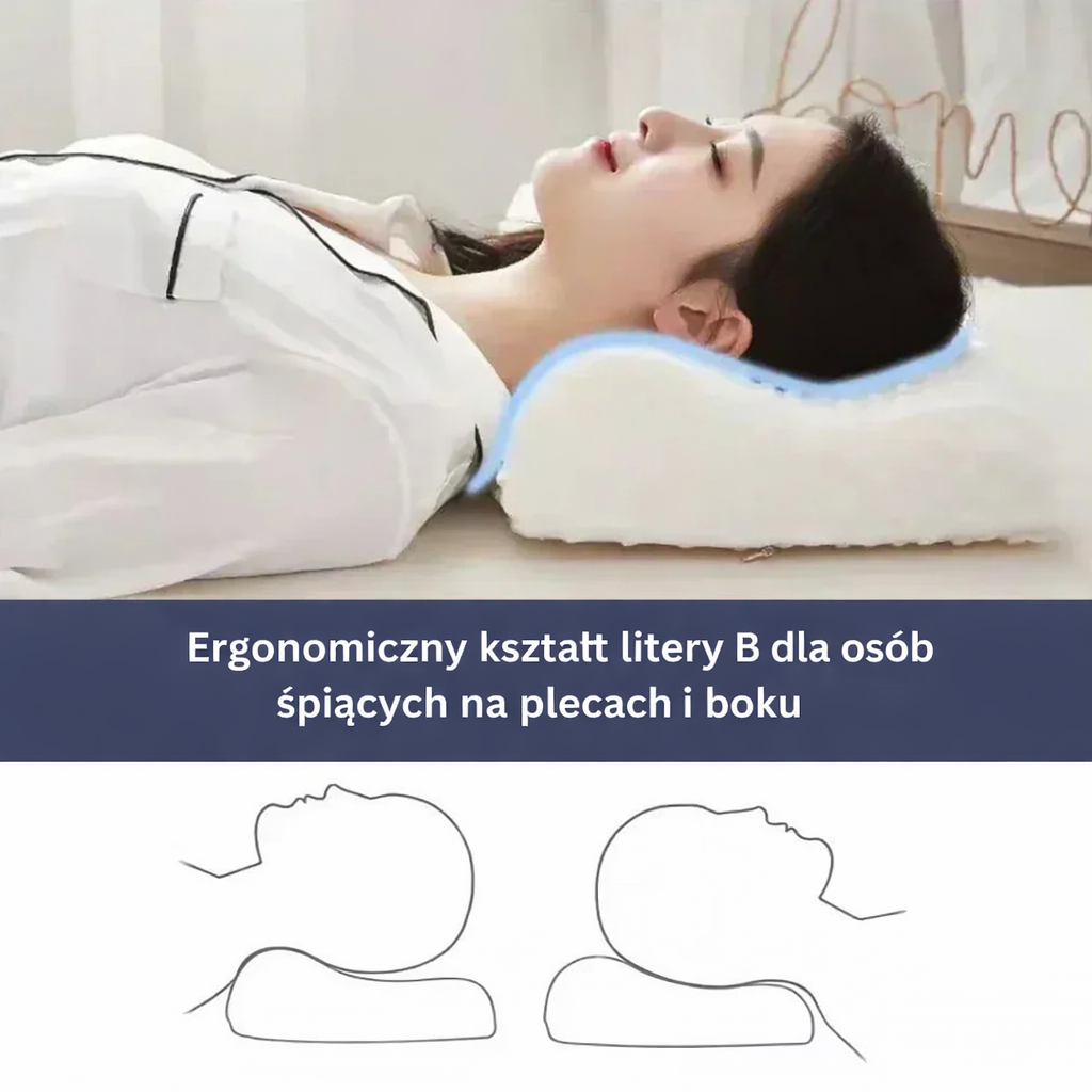 Ergonomiczna poduszka z pianki memory – profilowana, wygodny sen