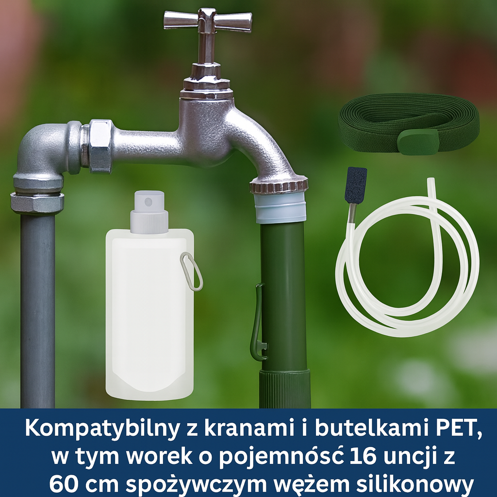 Filtr do wody turystyczny – z aktywnym węglem, zestaw z wężem i workiem