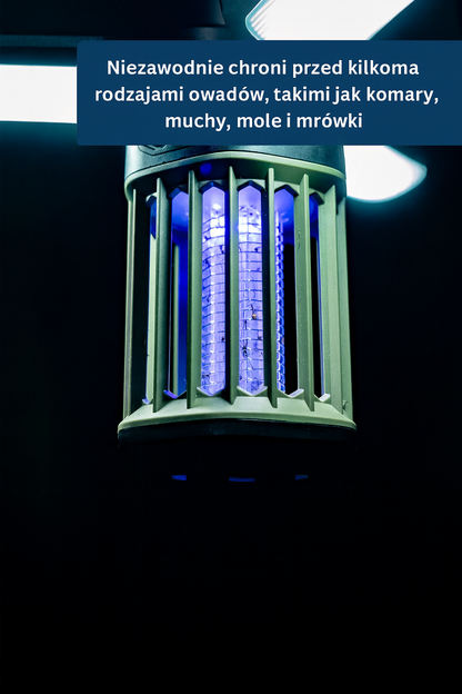 Lampa owadobójcza z funkcją latarki LED – 2w1 odstraszacz komarów i oświetlenie do użytku na zewnątrz