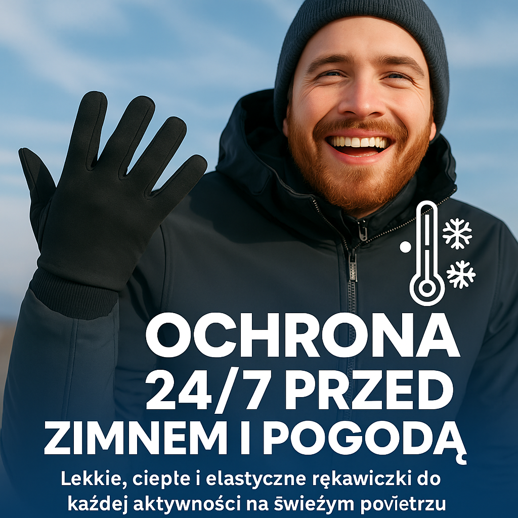 Rękawice zimowe ocieplane – elastyczne, antypoślizgowe, idealne na chłodne dni