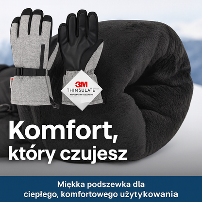 Rękawice zimowe 3M Thinsulate – wodoodporne, dotykowe, ocieplane, do smartfona i sportów zimowych