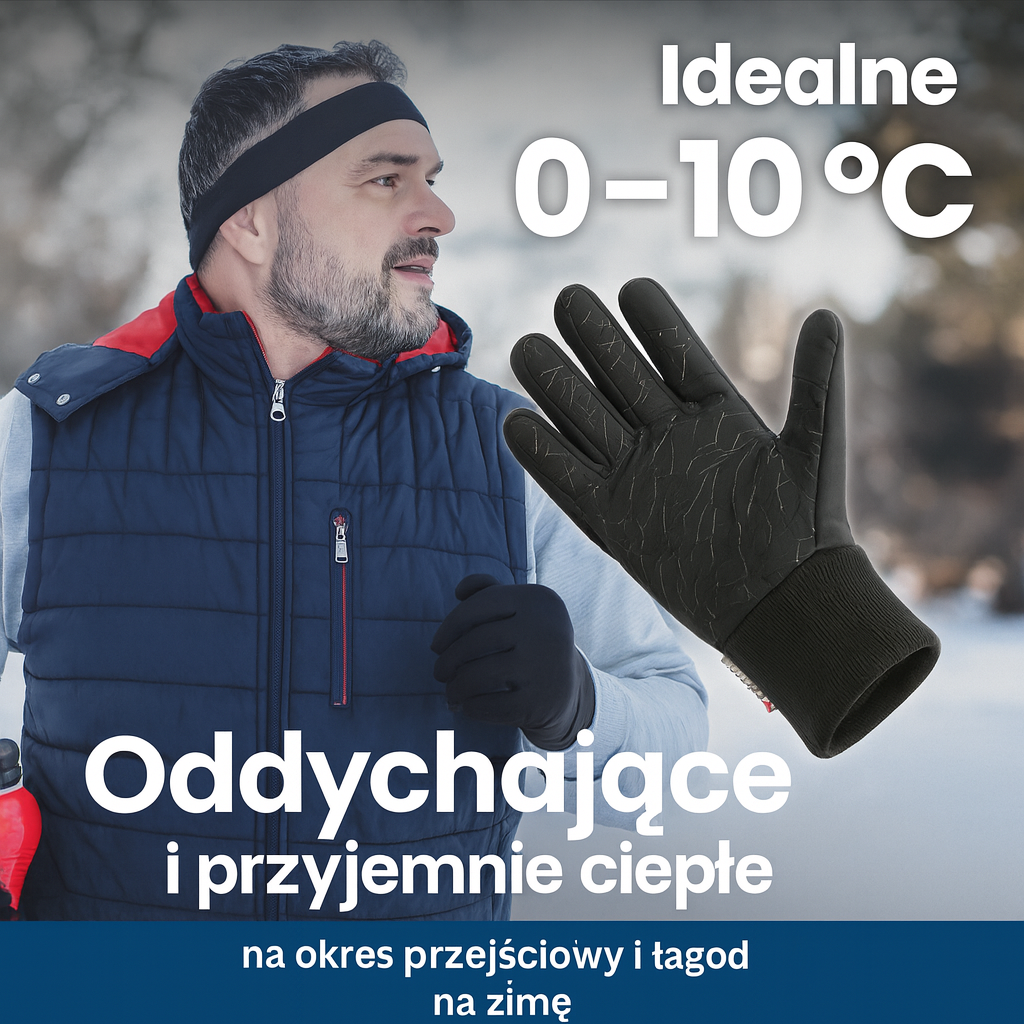 Rękawice zimowe ocieplane – elastyczne, antypoślizgowe, idealne na chłodne dni
