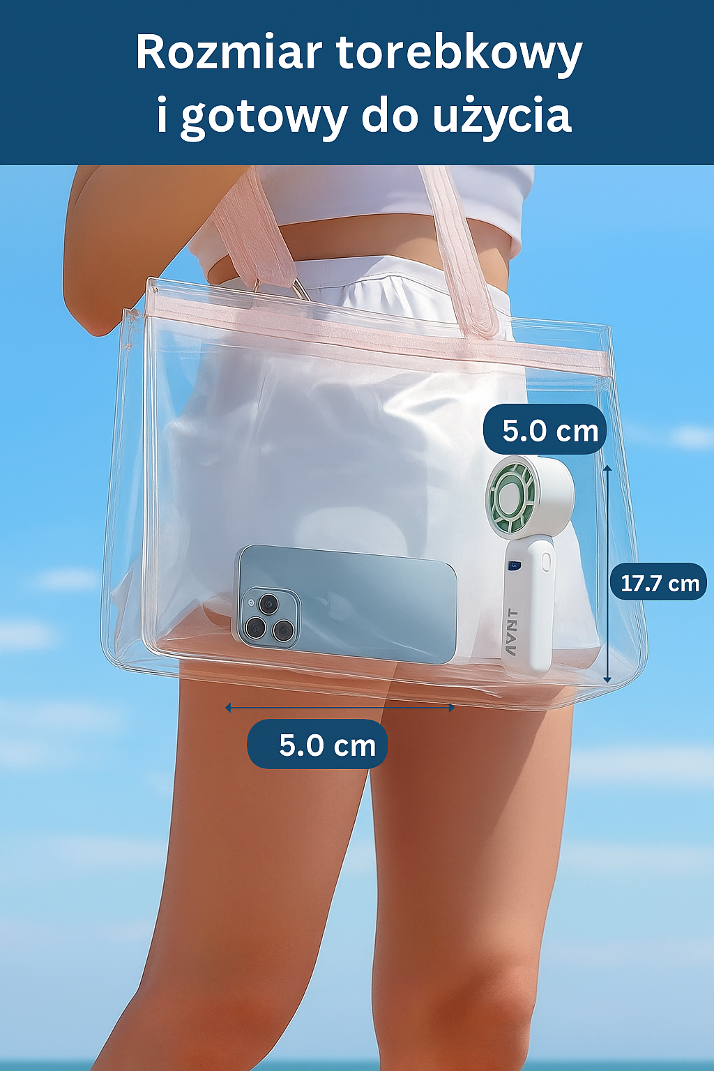 Wentylator przenośny na szyję z wyświetlaczem LED – bezłopatkowy mini wiatrak USB do pracy, podróży i upałów