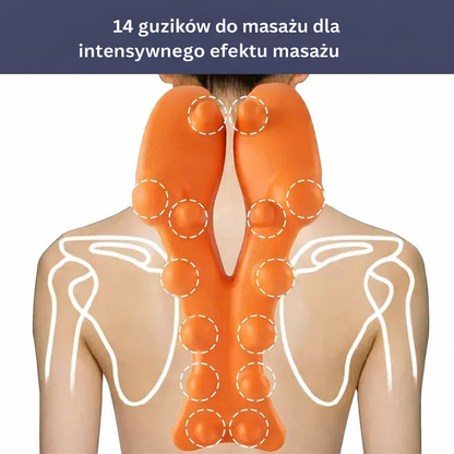 Masażer do pleców i karku – 14 wypustek, do głębokiego relaksu