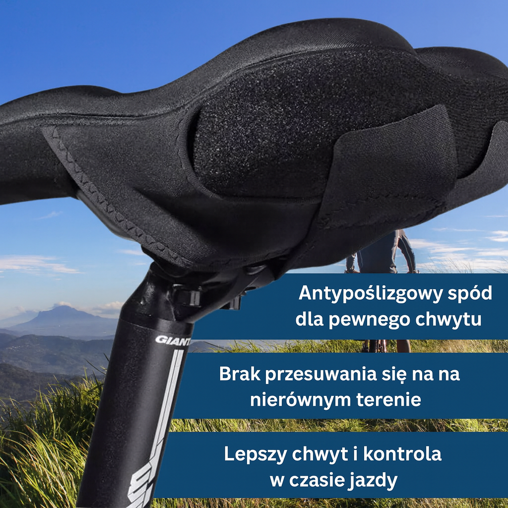 Nakładka na siodełko rowerowe z żelem silikonowym – komfortowa osłona na długie trasy