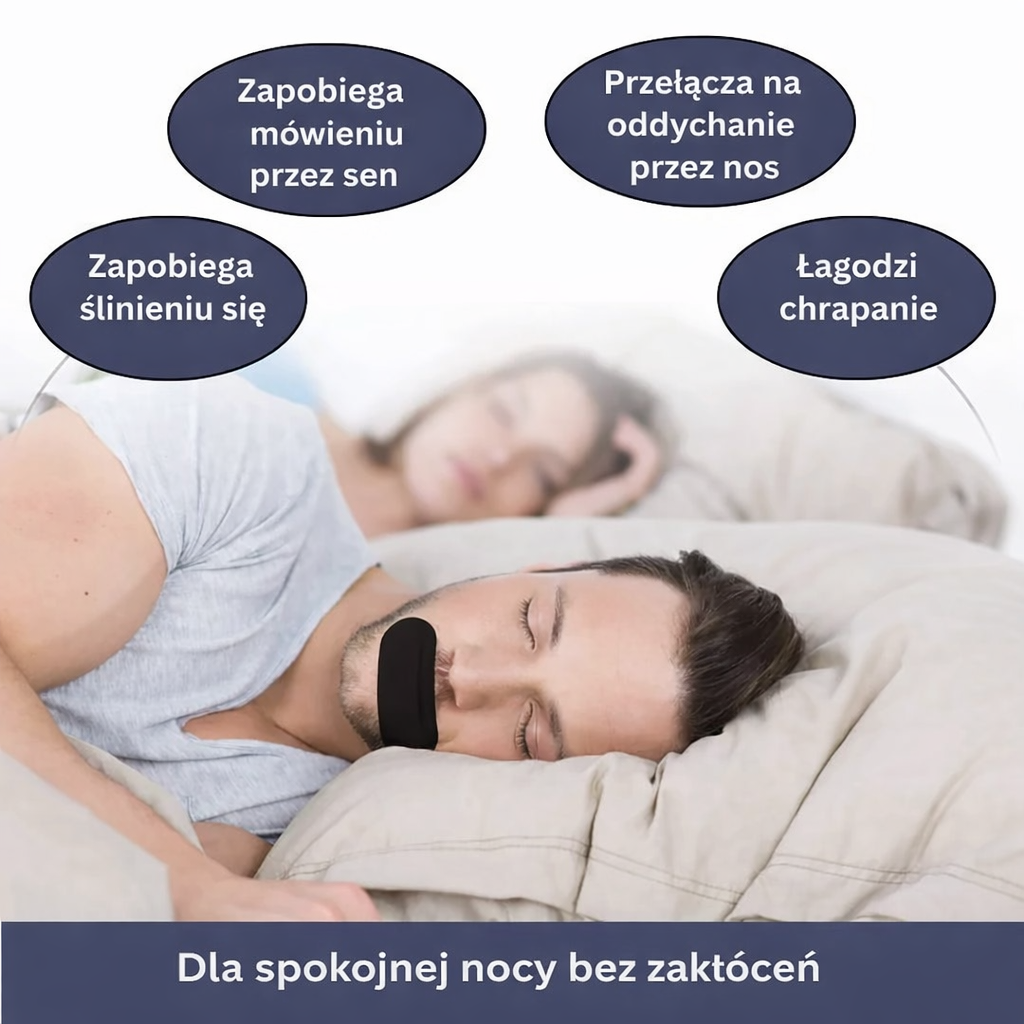 Plastry na usta do snu – 30 szt., delikatna hypoalergiczna klejąca warstwa