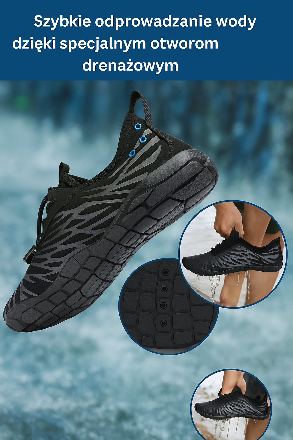 Buty sportowe barefoot z elastyczną podeszwą i amortyzacją – lekkie i oddychające