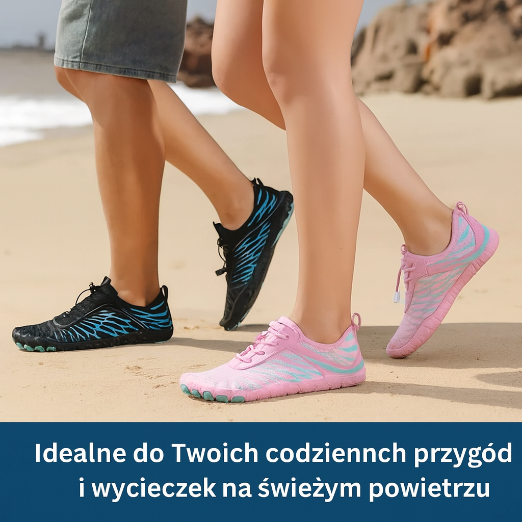 Buty sportowe barefoot z elastyczną podeszwą i amortyzacją – lekkie i oddychające
