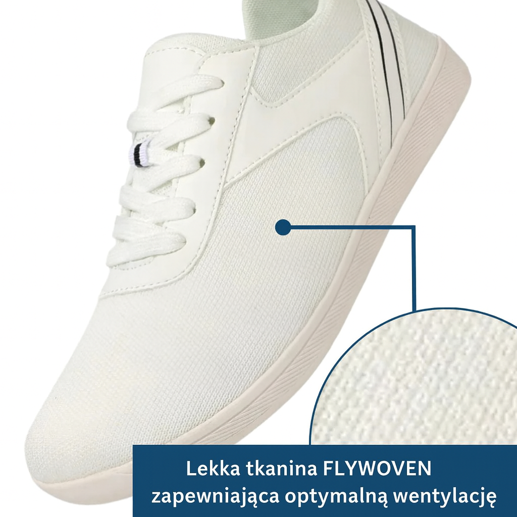 Buty typu barefoot – lekkie, oddychające z tkaniną Flywoven i antypoślizgową podeszwą