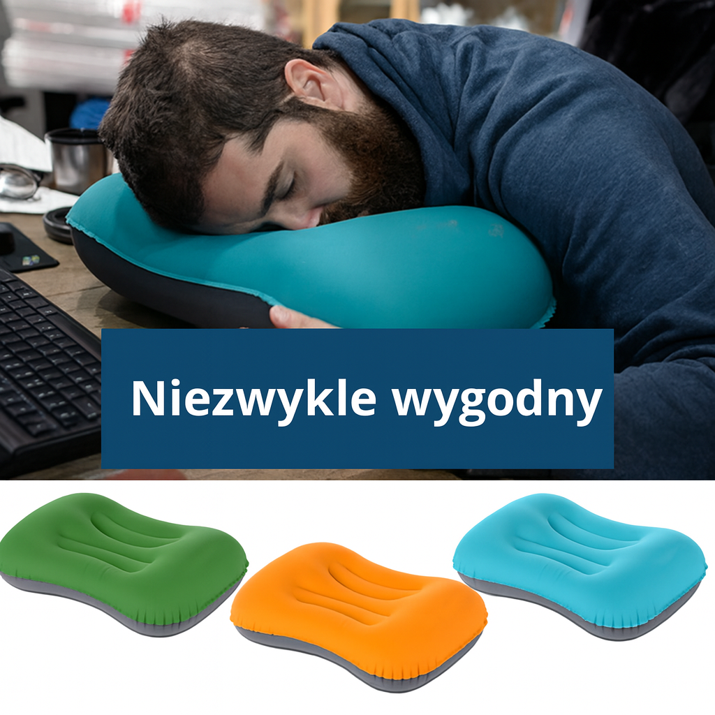 Poduszka dmuchana turystyczna – ultralekka, kompaktowa i wygodna do spania w podróży