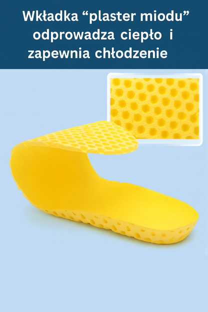 Wkładki do butów z siateczką 3D – oddychające, amortyzujące, żelowe, typu plaster miodu
