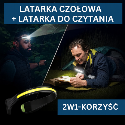 Opaska LED na głowę – latarka USB do biegania, jazdy na rowerze i spacerów