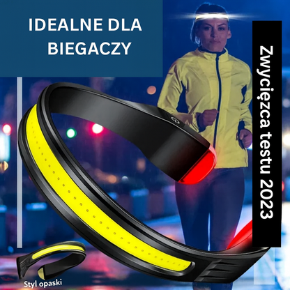 Opaska LED na głowę – latarka USB do biegania, jazdy na rowerze i spacerów