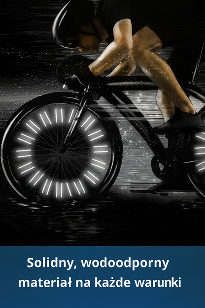 Odblaskowe nakładki na szprychy rowerowe – 360° widoczność, bezpieczeństwo nocą – zestaw