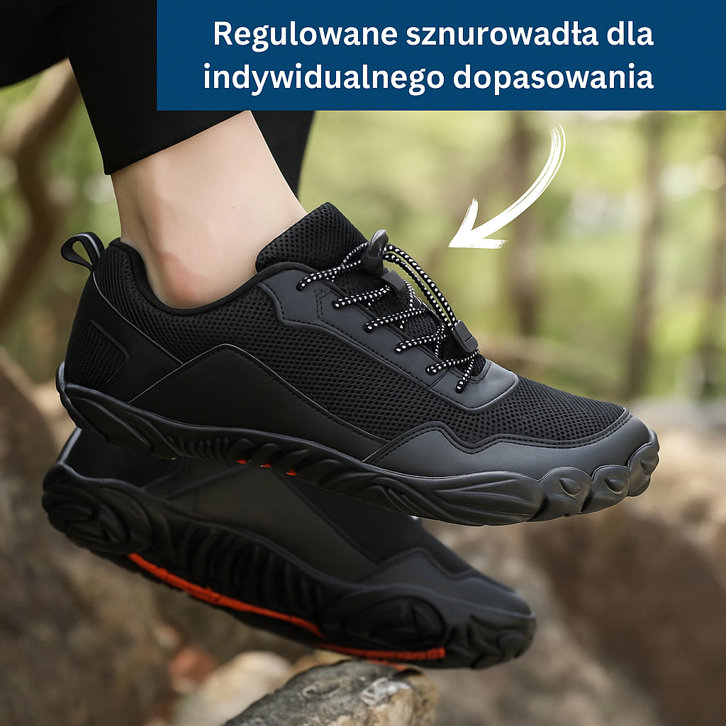 Buty barefoot trekkingowe czarne – minimalistyczne buty outdoor