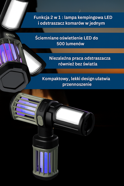 Lampa owadobójcza z funkcją latarki LED – 2w1 odstraszacz komarów i oświetlenie do użytku na zewnątrz