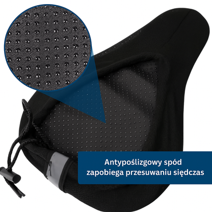Miękka nakładka na siodełko rowerowe z żelową wyściółką – uniwersalny pokrowiec antywstrząsowy