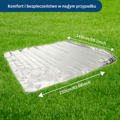 Folia NRC – koc ratunkowy 140x210 cm, wodoodporny i wiatroszczelny, zatrzymuje ciepło ciała