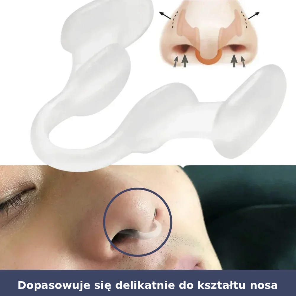 Silikonowy klips do nosa – z etui, akcesorium snu